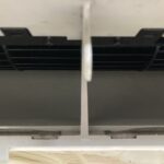 相模原市の壁掛けエアコンクリーニング施工後、送風ファンの黒カビが除去されすっきりした状態